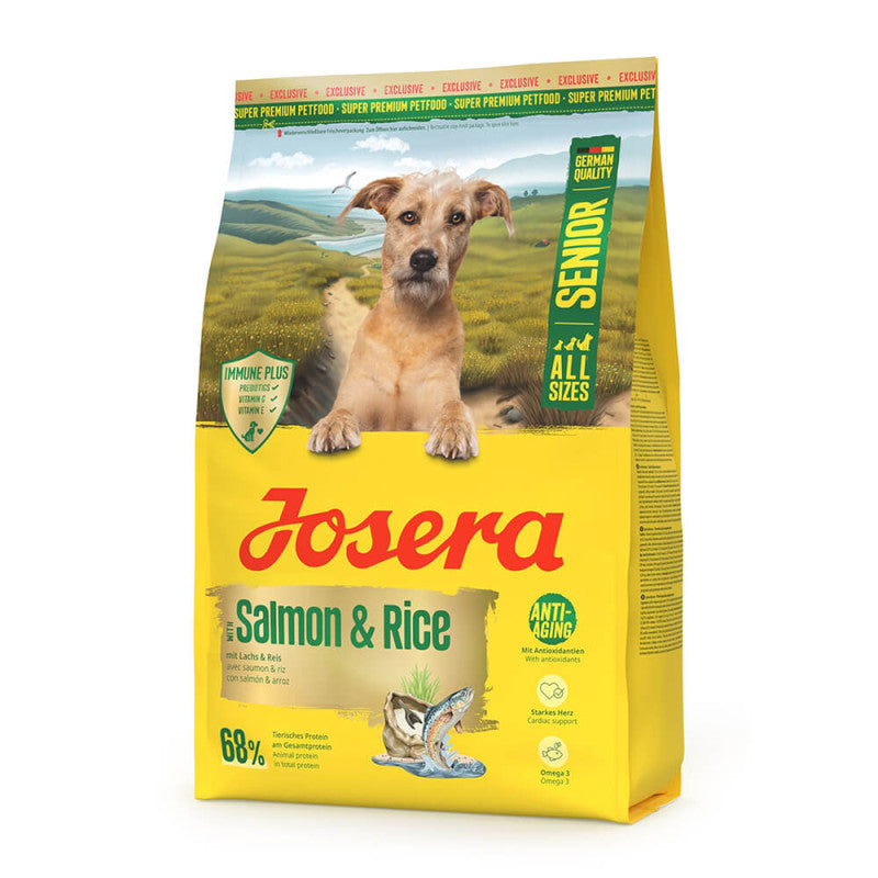 Josera All Sizes SeniorPlus - Ração Seca para Cão Sénior com Sensibilidades - Salmão e Arroz