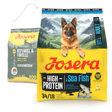 Josera High Protein Sea Fish - Ração Seca Rica em Proteína e sem Cereais para Cão Ativo - Aves, Salmão e Batata Doce