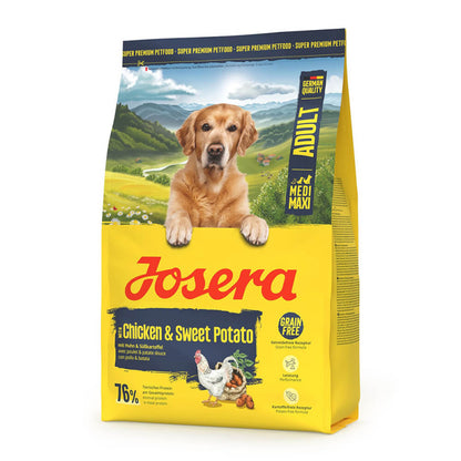 Josera Medi Maxi - Ração Seca sem Cereais para Cão Médio/Grande - Frango e Batata Doce