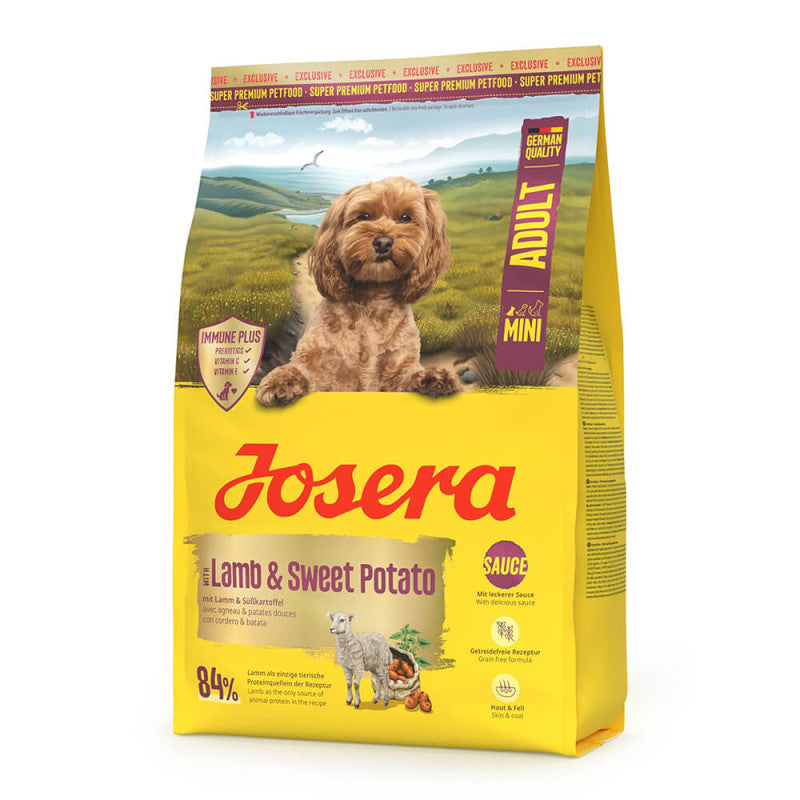 Josera Mini Lamb & Sweet Potato - Ração Seca Sem Cereais para Cães Mini com Borrego e Batata Doce