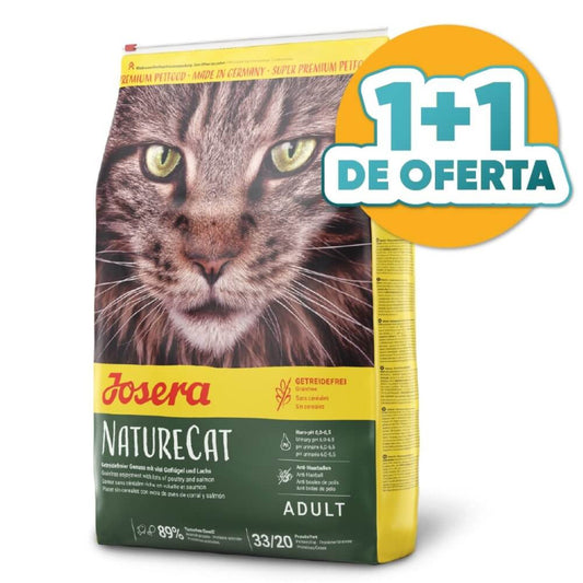 Josera NatureCat Grainfree - Ração seca para gato adulto - Aves e salmão