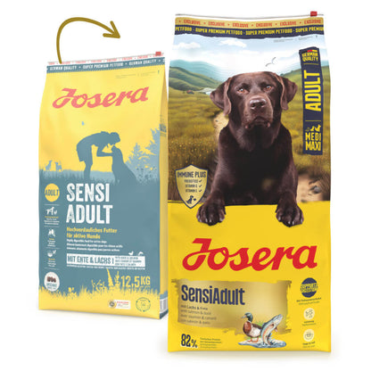 Josera SensiAdult - Cão Ativo Médio/Grande - Pato e Salmão