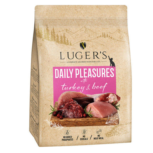 Luger's Daily Pleasures - Ração seca para gato adulto - Peru e vaca