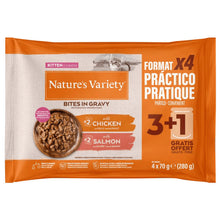 Nature’s Variety - Alimento em molho para gatinho - Pack de Frango e Salmão