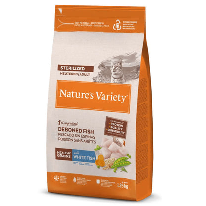 Nature’s Variety Healthy Grains Gato Adulto Esterilizado - Peixe Branco