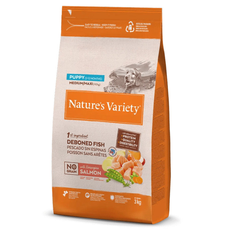 Nature's Variety No Grain Medium/Maxi para Cachorro - Salmão