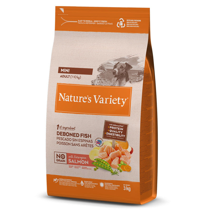Nature's Variety No Grain Mini Adulto - Salmão da Noruega