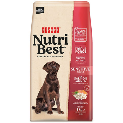 Picart Nutribest Sensitive - Cão Adulto - Salmão e Arroz