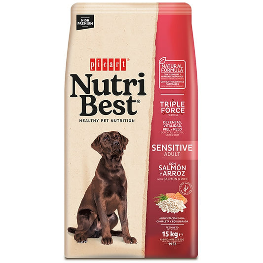 Picart Nutribest Sensitive - Cão Adulto - Salmão e Arroz