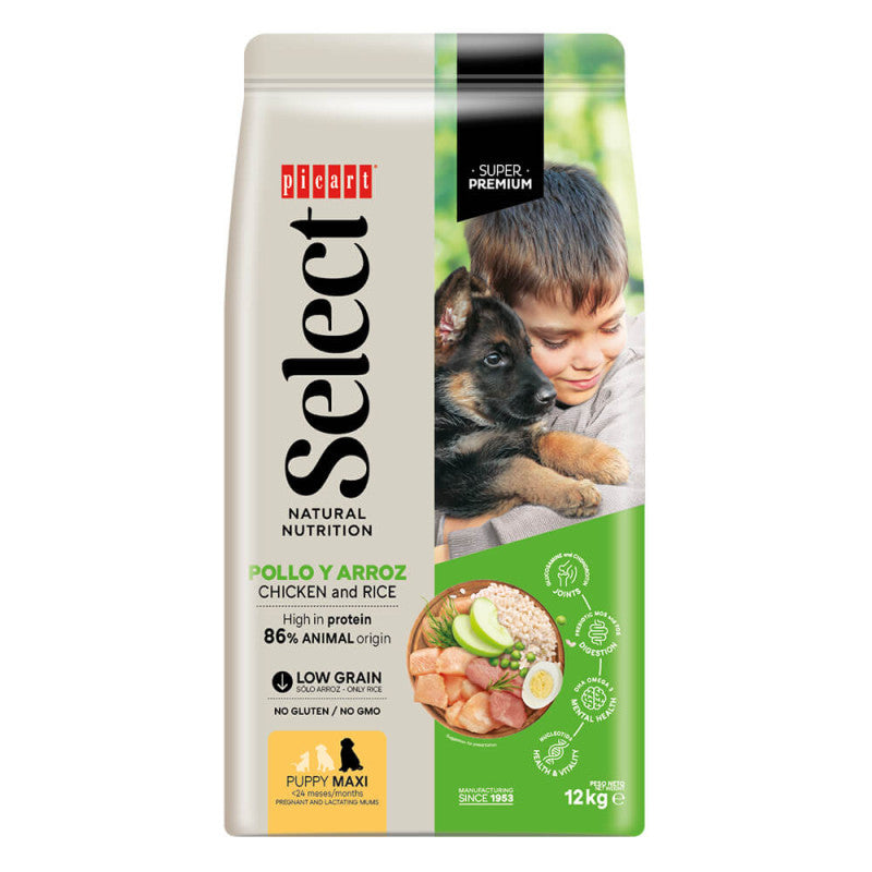 Picart Select Puppy Maxi - Ração seca para cachorro grande - Frango e arroz