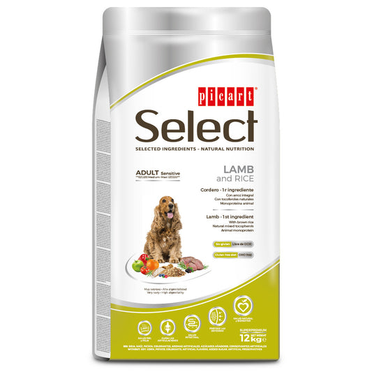 Picart Select Super Premium Sensitive - Cão Adulto - Cordeiro e Arroz