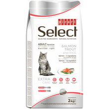 Picart Select Sensitive Sterilised/Light - Ração seca para gato adulto com sensibilidades - Salmão, truta e arroz