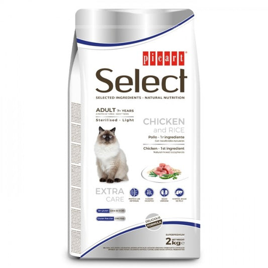 Picart Select 7+ Sterilised/Light - Frango e arroz