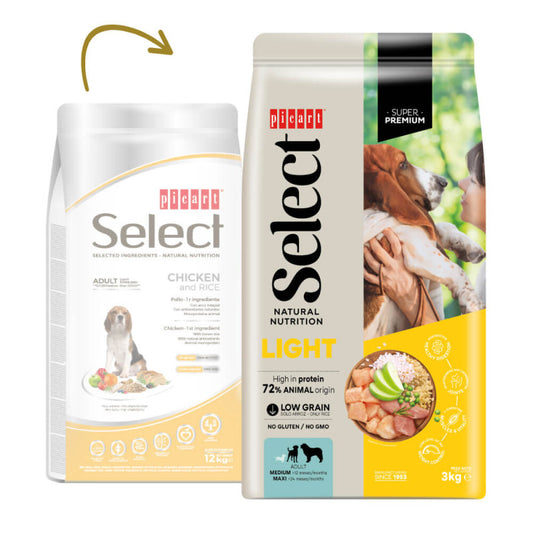 Picart Select Super Premium Light - Cão Adulto Médio - Frango e Arroz
