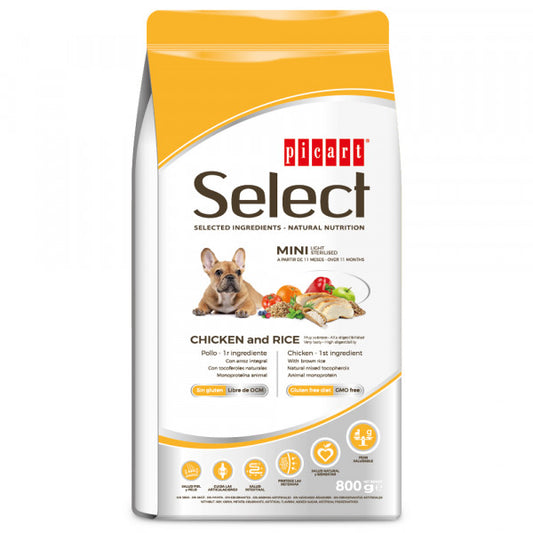 Picart Select Super Premium Mini Light - Cão Adulto Mini - Frango e Arroz