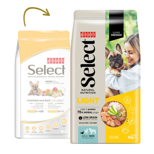 Picart Select Super Premium Mini Light - Cão Adulto Mini - Frango e Arroz
