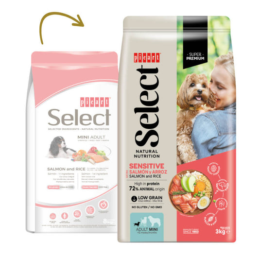 Picart Select Super Premium Sensitive - Cão Adulto Mini - Salmão e Arroz