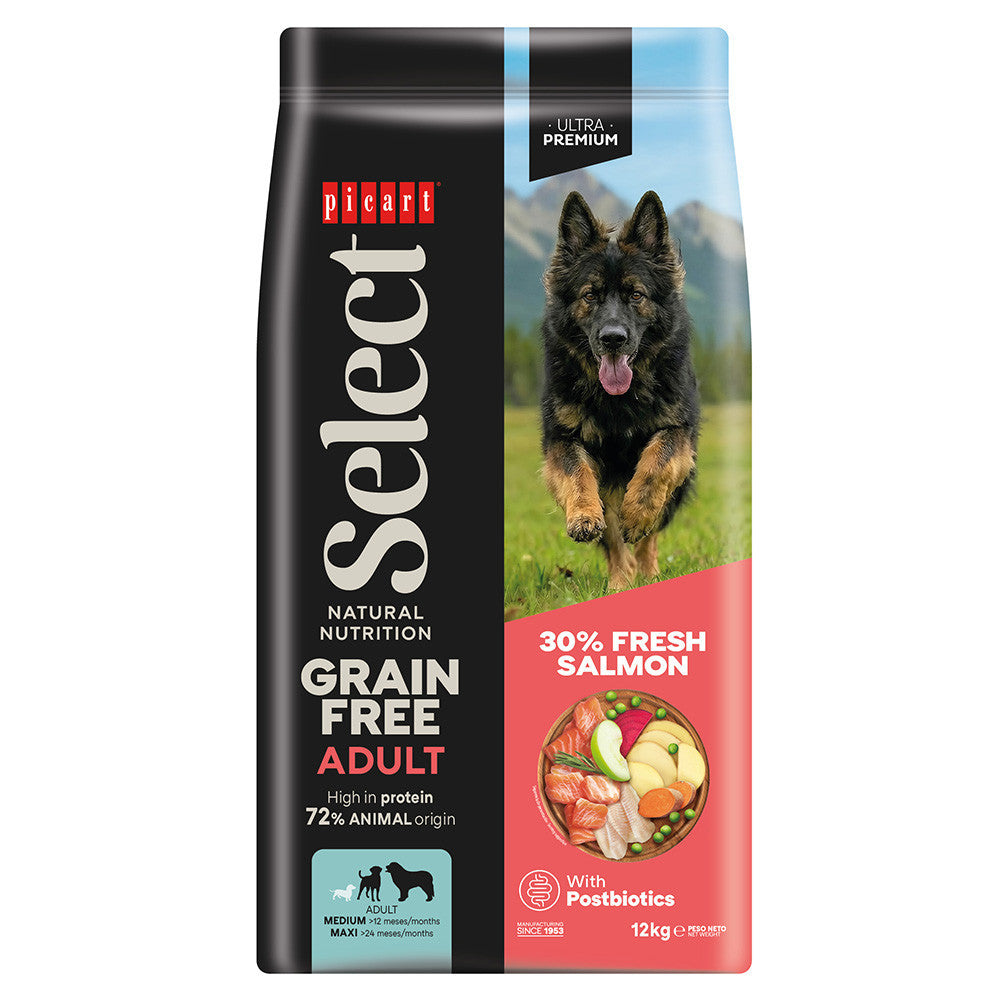 Picart Select Ultra Premium Grain Free Salmão - Ração Seca Sem Cereais para Cão Adulto