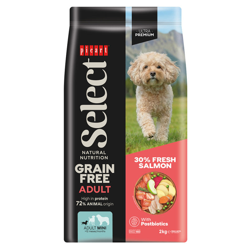 Picart Select Ultra Premium Sem Cereais Cão Adulto Mini - Ração Seca para Cão Adulto - Salmão