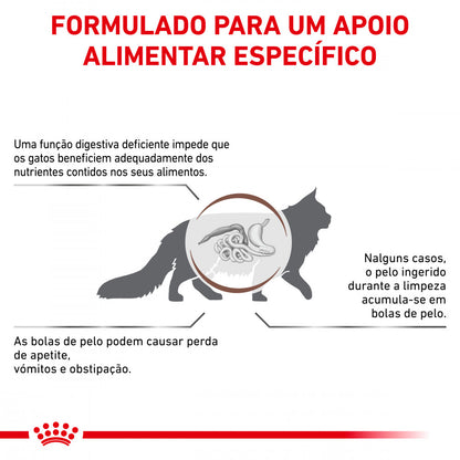 Royal Canin VET Gastrointestinal Hairball - Ração seca para gato adulto com problemas digestivos