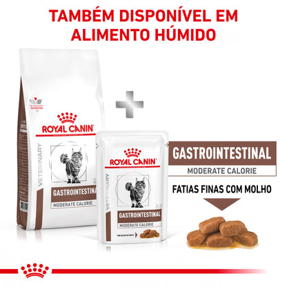 Royal Canin VET Gastrointestinal Moderate Calorie - Ração seca para gato adulto com problemas digestivos