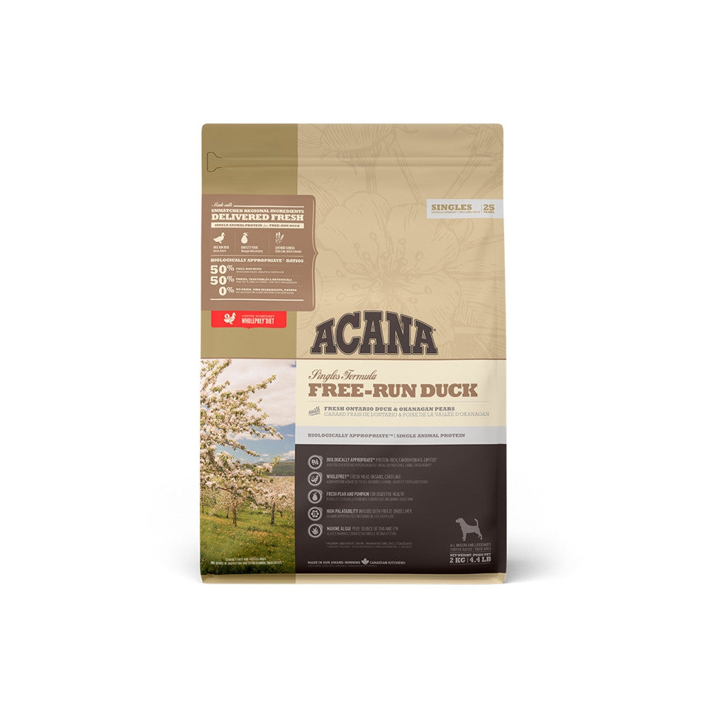 ACANA Singles Free-Run Duck - Ração Seca para Cão - Pato