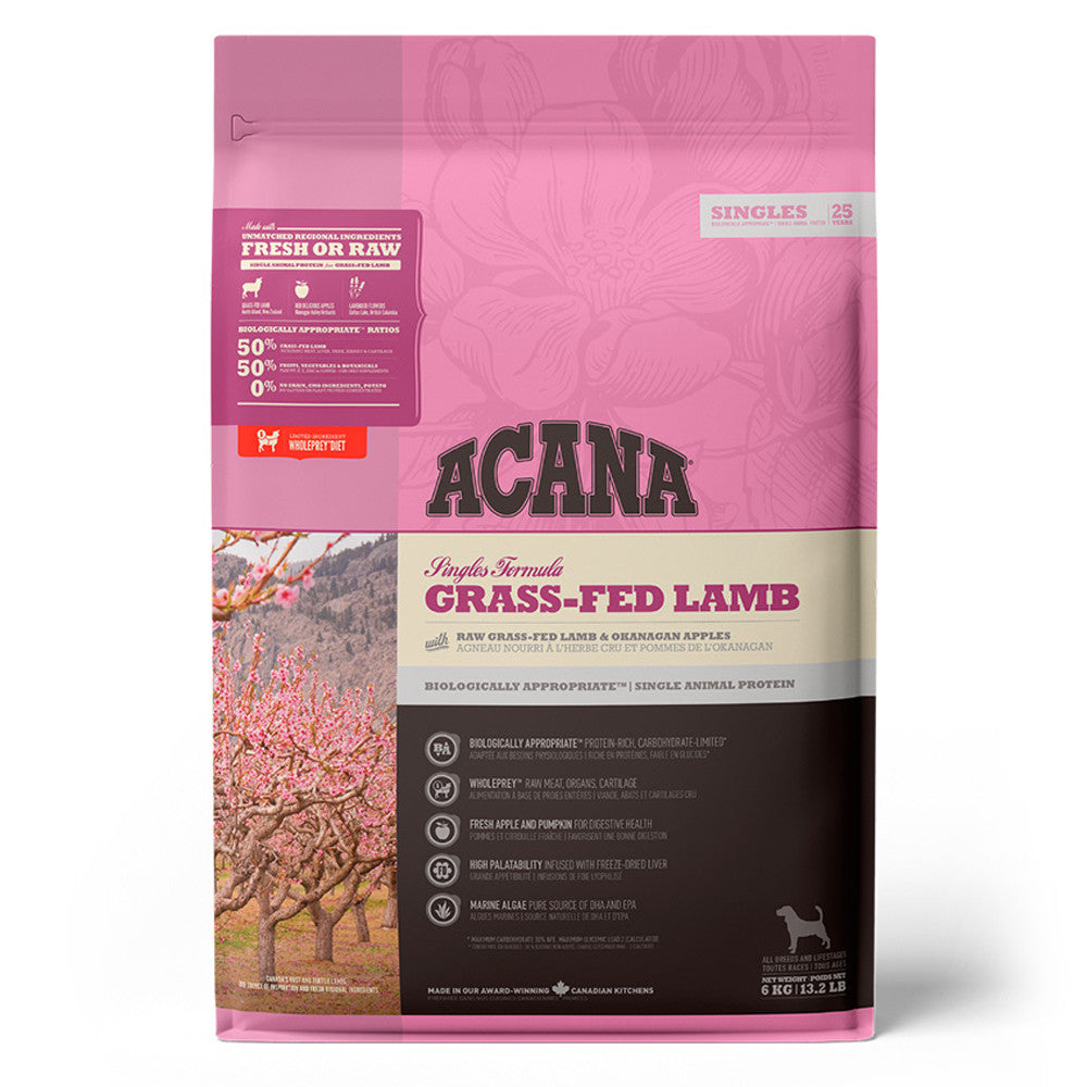 ACANA Singles Grass-Fed Lamb - Ração Seca para Cão - Borrego