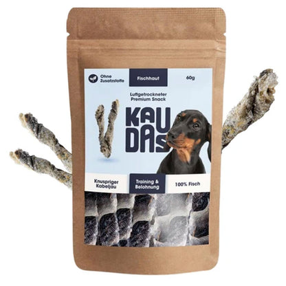 Snacks Naturais de Pele de Peixe para Cães Kaudas - Rico em Ómega-3 e Hipoalergénico